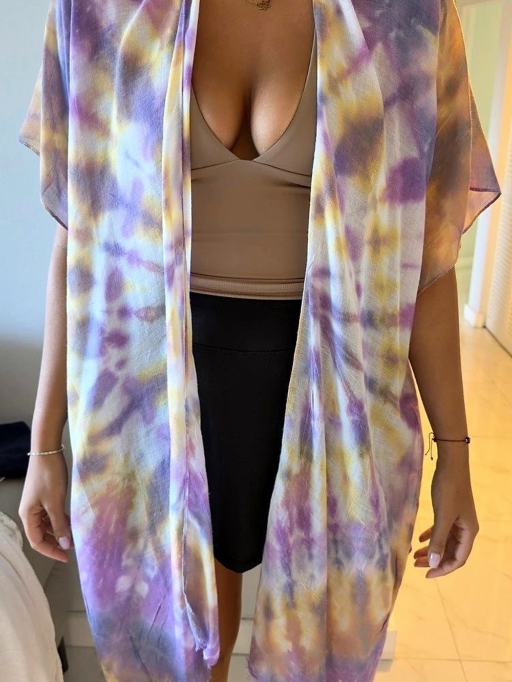 Purple & Yellow Tie-Dye Cover-Up from Hawaii